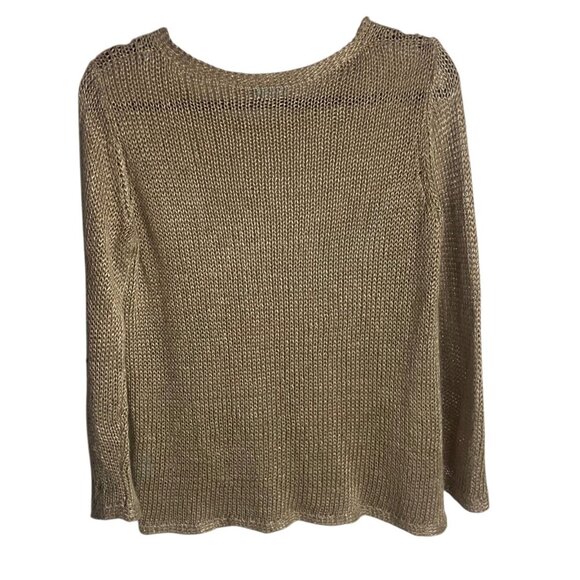 J Mclaughlin Size Small Raelyn Linen Blend Sweater Sand Brown Netural Minimal - Picture 6 of 9
